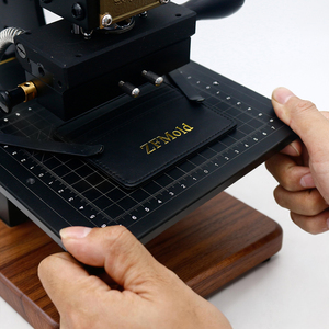 Mini Manual Hot Foil Stamping Machine With Custom Brass Mold, Hand Gold Foil Embosser for Leather Paper Card PVC Logo Hot Stampi - Product Image 2