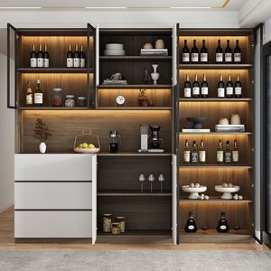 Armoire à vin pour <span class=keywords><strong>salon</strong></span>, bois massif, écologique, modulaire, haute qualité, personnalisation, noir et blanc, armoire murale moderne, <span class=keywords><strong>bar</strong></span> - Product Image 2