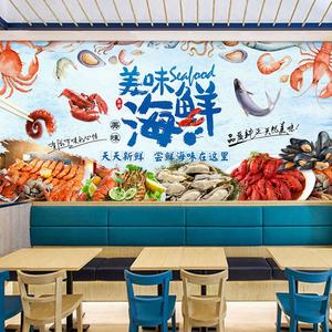 Décoration murale 3D de fruits de mer, célébrité des écrevisses, décoration de salle à manger, crabe à poils, fond de pot chaud, <span class=keywords><strong>aquarium</strong></span>, nourriture fraîche, <span class=keywords><strong>papier</strong></span> <span class=keywords><strong>peint</strong></span> - Product Image 2