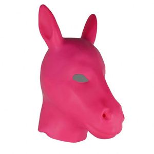 Jouets sexuels pour adultes Fetish <span class=keywords><strong>Latex</strong></span> Donkey Headgear Cosplay props <span class=keywords><strong>Latex</strong></span> Hood - Product Image 2