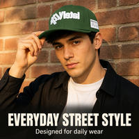 Topi Snapback 6 Panel Tanpa Struktur dengan Logo Kustom OEM, Pinggiran Lengkung Ringan, Bordir Rantai Berkualitas Tinggi