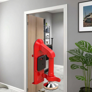 Cerradura de Puerta Moderna de Acero Inoxidable Negra, Portátil, Antirrobo, de Fácil Instalación, para Seguridad en Hoteles, Hogares y Viajes - Product Image 6