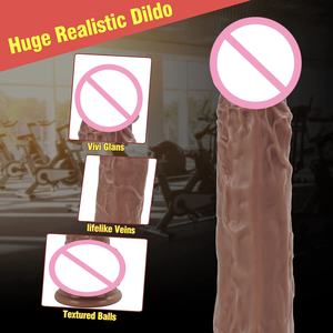<span class=keywords><strong>Dildo</strong></span> Realistico in Silicone Artificiale Grande e Morbido da 25 cm per Donne, Giocattoli Sessuali per Adulti - Product Image 4
