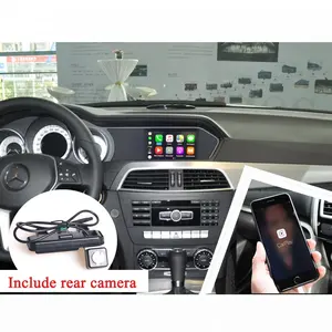 W204 אלחוטי CarPlay לכיתת מרצדס לABCESM GLK GLA ML NTG4.5 רכב לשחק וידאו ממשק היפוך מערכת עם גיבוי מצלמה