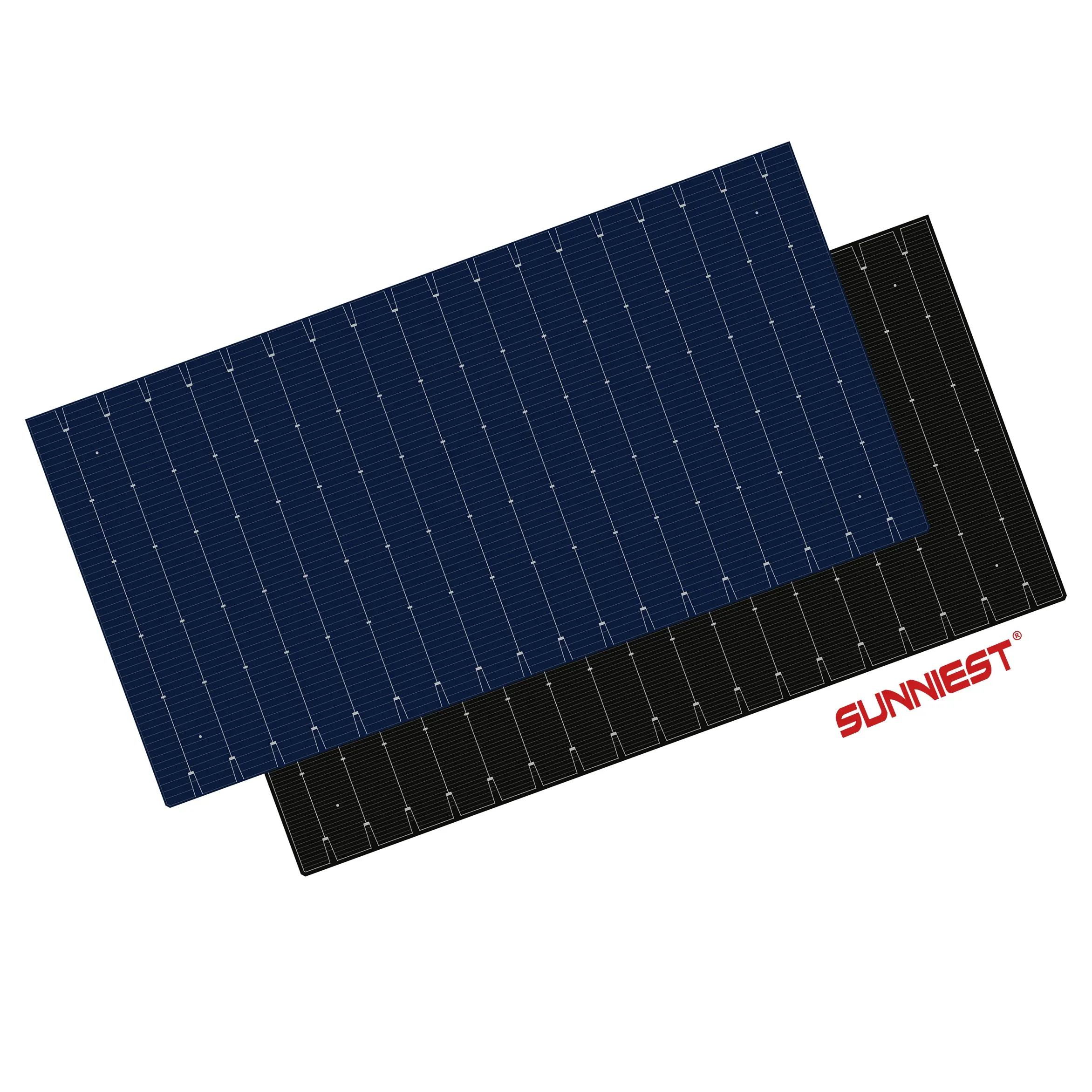HJT HIT Bifacial Solarzelle Half Cut Mono kristalline 210*105mm 18BB OEM Solarzellen wafer für Doppel glas Solar panel