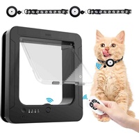Porte pour animaux de compagnie intelligente avec capteur ABS, identification par collier RFID et interrupteur automatique anti-intrusion pour chats et chiens