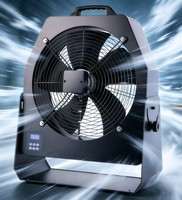 Ventilateur axial de scène exclusif de grande taille, volume d'air et vitesse réglables, télécommande DMX512, portable, pour fond de scène spécial