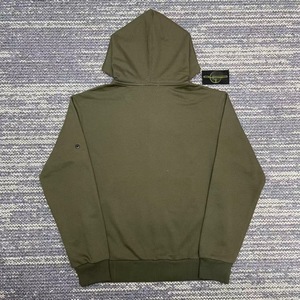 Sweat-shirt à <span class=keywords><strong>capuche</strong></span> zippé <span class=keywords><strong>STONE</strong></span>, broderie lettre, couleur unie, unisexe, automne-hiver, tendance île, en tissu éponge, décontracté et ample - Product Image 3