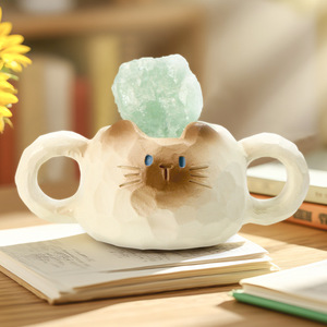 Pai Cat Caja Sorpresa de Cristal, Piedra de Resina para Decoración del Hogar, Regalo Coleccionable - Product Image 4