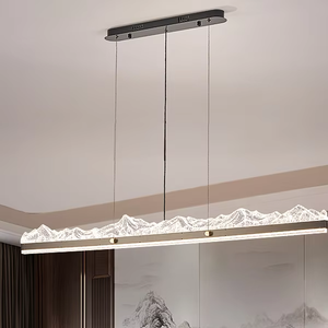 Candelabro de luz de anillo de gama alta de diseñador moderno para comedor, mesa de Bar privada, nuevo estilo de restaurante chino, altura ajustable - Product Image 6