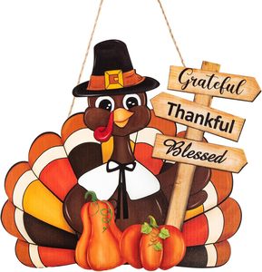OEM Hello Fall Thanksgiving <span class=keywords><strong>Décoration</strong></span> Suspendue en Bois pour Porte, Style Ferme, avec Pot Mason, Citrouille et Feuille d'Érable, Faible MOQ, Livraison Rapide - Product Image 2