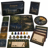 Jeu de société d'astronomie coopérative sur le thème des sites mégalithiques personnalisés avec cartes d'exploration, en carton rigide, pour 2 à 4 joueurs, boîte avec couvercle amovible