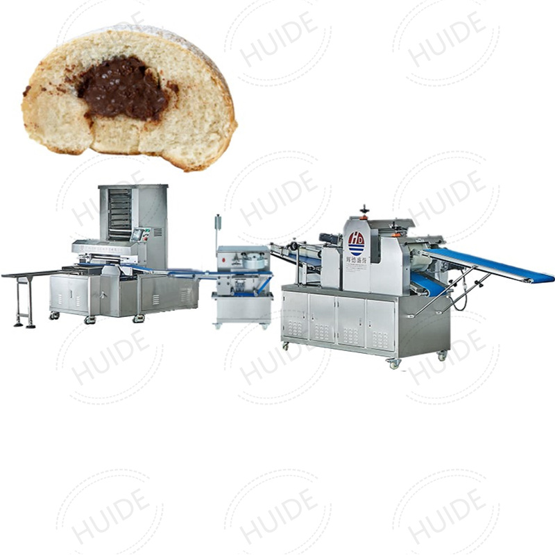 Huide high speed full automatic bun bread making machine loaf butter bread sandwich production line for factory