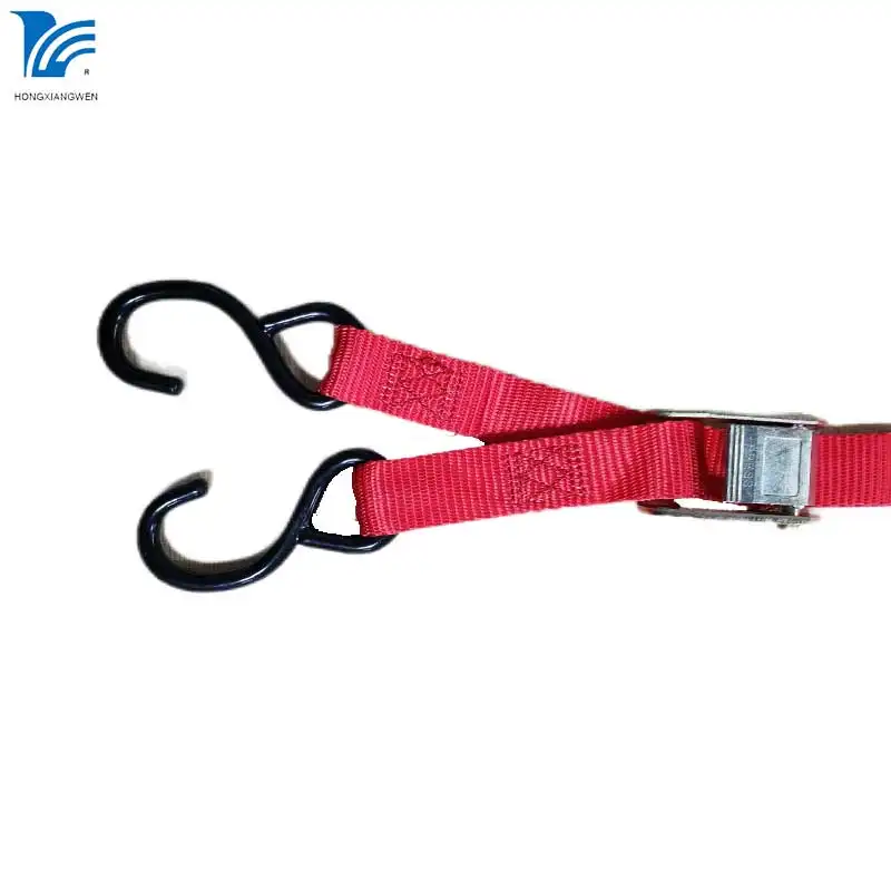 S-Hooks คู่โลโก้ที่กําหนดเอง Tie Downs สายคล้องรถเต็นท์แคมป์บนชั้นดาดฟ้าผูกสายรัด