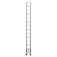 Escalier télescopique pliable moderne en aluminium industriel, échelle extensible droite rétractable avec 13 marches et crochets, 12,5 pieds