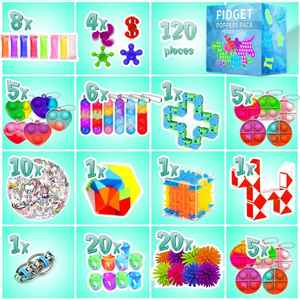 Mini Pop Bubble <b>Fidget</b> Sensory Squeeze <b>Toy</b> Stress Relief Hand <b>Toy</b> for Kids ADHD Autism Anxiety Novelty Party Favors Bulk <b>Pack</b> - Product Image 3