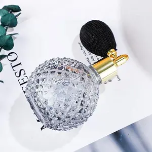 Flacons de vaporisateur de parfum de 100 ml en forme de boule de luxe de conception fantaisie flacon de parfum vintage en verre avec airbag