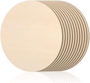Discos redondos de madera sin terminar, <span class=keywords><strong>recortes</strong></span> de madera para grabado láser, artesanías de tallado - Product Image 2