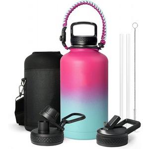 Botella DE AGUA DE ACERO INOXIDABLE aislada de 128oz, termo de gran capacidad, termo al vacío para viajes al aire libre, taza deportiva de diseño clásico - Product Image 4