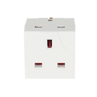 Adaptateur de prise double 2 voies Royaume-Uni, multiprise double connexion, rallonge de prise secteur