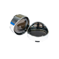 Kit de lentilles de clignotants avec cadre chromé KS17-036 compatible avec Harley-Davidson 60x60mm