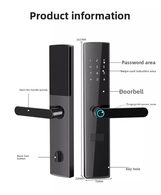 Factory Direct WiFi Smart Hotel Electronic Wood & Steel Door Lock Aluminum Alloy IC Card Emergency Key Cloud Data Storage Option