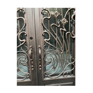 China profesional nuevo diseño usado puertas de puerta de hierro forjado rotura térmica - Product Image 1