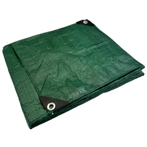 उच्च गुणवत्ता निविड़ अंधकार प्लास्टिक प्रबलित ग्रीन पीई तिरपाल आउटडोर उद्यान शामियाना कार ट्रक कवर तम्बू प्लास्टिक शीट के लिए बिक्री - Product Image 1