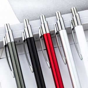 1.0Mm Aluminum-Bar Retractable Ballpoint Custom Logo Office Stationery Writing Hotel Corporate Advertising Gift <b>Pen</b> - Product Image 2