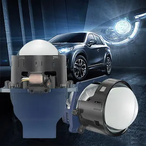 Araba projektör 3.0 inç Bi Led far evrensel H7 Hb3 H4 otomotiv motosiklet lambası modifiye Bi Led projektör Lens