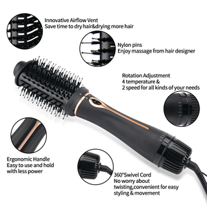 Sèche-<span class=keywords><strong>cheveux</strong></span> multi-styles tout-en-un, <span class=keywords><strong>brosse</strong></span> coiffante à air chaud, fer à lisser et volumateur professionnel, sèche-<span class=keywords><strong>cheveux</strong></span> <span class=keywords><strong>brosse</strong></span> à air chaud en une seule étape - Product Image 5