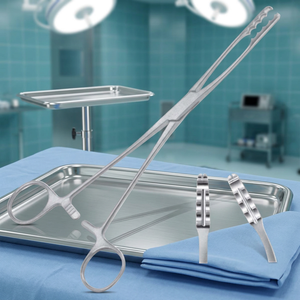 Pinces à éponges et pansements Aesculap, manuelles, en acier inoxydable, certifiées CE ISO13485, instrument de chirurgie générale - Product Image 4