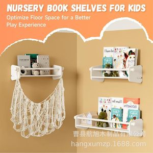 <b>Wall</b> Mounted Wooden <b>Storage</b> Rack 3 Tier Rectangle Multipurpose <b>Hanging</b> For Living Room Childrens Room - Product Image 3