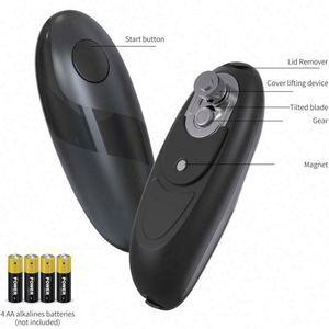 Automatic Plastic Can Opener All Sizes Smooth Edge Magnetic Design Hands-Free Kitchen Gadget Food Safety AA <b>Battery</b> Operated - Product Image 3