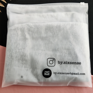 Printed Logo Resealable Poly Pe Clothing T-Shirts <b>Bag</b> Custom Frosted Zipper Plastic Packaging Zip Lock <b>Bag</b> for Clothes - Product Image 1