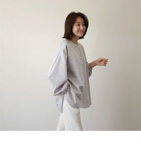 Großhandel 2025 Frühling und Sommer Lässige Weite Übergrößen Damen Chiffon-Bluse Unregelmäßiger Eleganter OL-Stil Bluse - Product Image 5