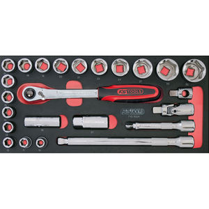 Kit d'accessoires pour douilles CR-V Ultimate 1/2 \ "Drive Chrome Finish 24 pièces DIY Hand Tool Set with Hex for Repair Use OEM Customizable - Product Image 1