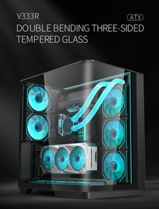 OEM tres lados de vidrio templado Mid-Tower <span class=keywords><strong>PC</strong></span> caja de Juegos de ordenador al por mayor tarjeta gráfica vertical caja blanca <span class=keywords><strong>Para</strong></span> <span class=keywords><strong>Gamer</strong></span> <span class=keywords><strong>PC</strong></span> - Product Image 4