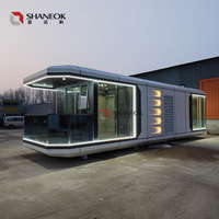 Maisons mobiles modernes en forme de capsule spatiale, maisons préfabriquées mobiles, conteneurs, petites maisons préfabriquées de luxe en forme de capsule spatiale