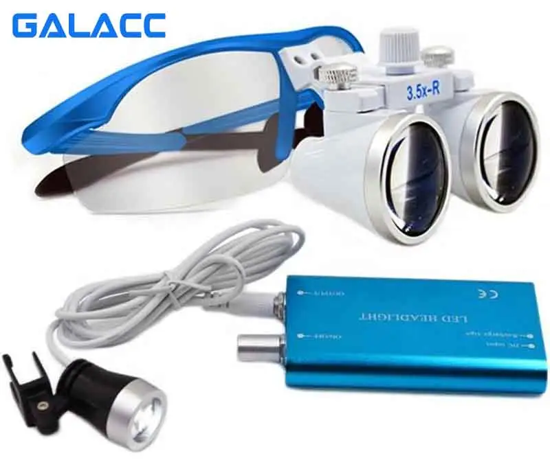 Wireless High Intensity Dental Loupes with Head Light Lamp Head wear surgical loupes Medical Headlight
