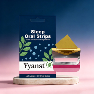 Tiras Orales Suaves y Calmantes a Base de Plantas para Apoyo Nocturno, Ayuda Natural para Dormir, 30 Unidades, Películas Disolubles, Suplemento Dietético para Adultos, OEM Personalizado - Product Image 3
