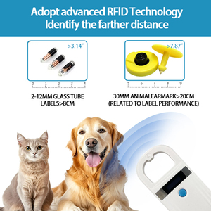 Leitor Portátil de Microchip Animal À Prova D'Água 134,2 kHz para Identificação de Cães e Animais de Estimação - Product Image 2