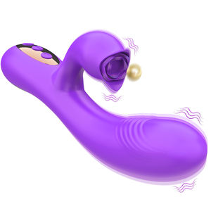 Gスポットローズデュアルバイブレーター、クリトリスGスポット刺激用-20の強力な振動設定、防水2-In-1クリトリス刺激 - Product Image 1