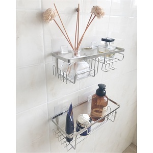 Zinc Alloy Punch-Free <b>Corner</b> Bathroom Rack <b>Standing</b> Mount Household Toilet Soap Rack Toiletries Storage Rack Modern Hotel Use - Product Image 1