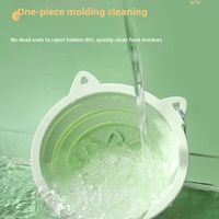 Gamelle pliable portable en silicone de qualité alimentaire pour animaux de compagnie, avec base à ventouse, pour chats et chiens, utilisation en extérieur