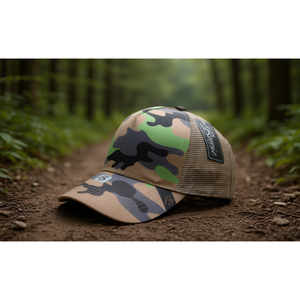 Cappellino Trucker Mimetico Banie in Tessuto a Rete Traspirante a 6 Pannelli per Adulti, Protezione Solare per Esterni, Cappello Casual Primavera Estate - Product Image 2