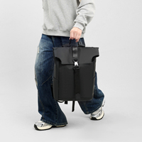 Sac à dos Oxford souple et imperméable WGX pour homme, avec fermeture éclair et fermoir, multifonctionnel, doublure en polyester, grand format