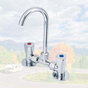 Gran oferta, de cobre de Material caravana de grifo de, grifo de autocaravana con tapa de 180 grados, grifo de plata de alta calidad para caravana para furgoneta - Product Image 6