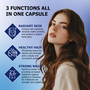 Highly Effective Beauty Glow Formula Collagen Biotin Capsules Vitamins <b>Supplement</b> for Strong Nails Enhance Antioxidant Capsules - Product Image 6