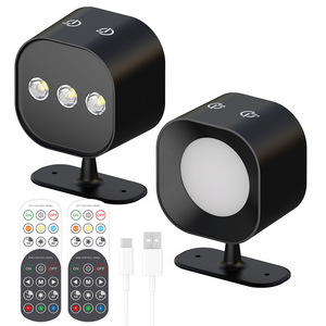 Lámpara de Pared LED Inalámbrica Recargable Moderna RGB 3CCT con Atenuación, <span class=keywords><strong>Luz</strong></span> Nocturna de Lectura con Batería para Dormitorio - Product Image 1